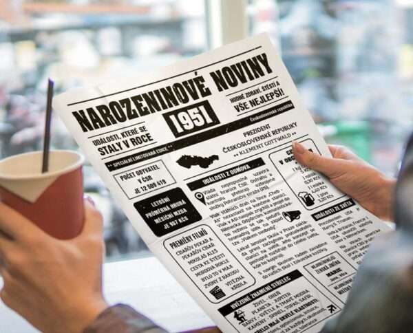 Narozeninové noviny - ročník 1951 s horoskopem, Bílé. Náhled.