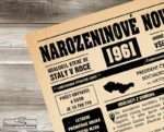 Narozeninové noviny - ročník 1961 s horoskopem, Starý papír. Náhled.