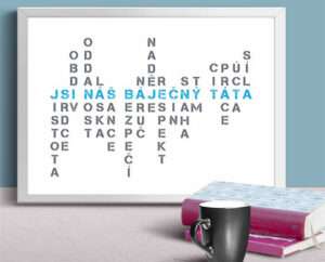 Plakát Báječný táta - modrý. Náhled.