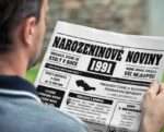 Narozeninové noviny - ročník 1991 s horoskopem, bílé. Náhled.