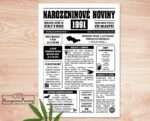Narozeninové noviny - ročník 1991 s horoskopem, bílé. Náhled.