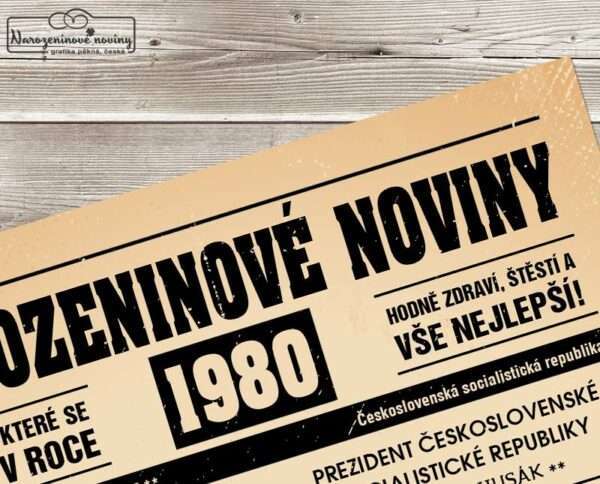 Narozeninové noviny 1980 - jednostranné - Obrázek 6