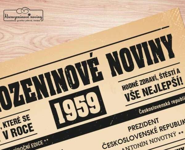 Narozeninové noviny 1959 - jednostranné - Obrázek 7