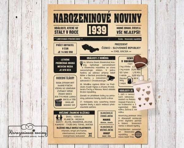 noviny-k-narozeninam-1939 Narozeninové noviny 1939 - jednostranné - Obrázek 1