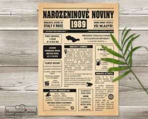 Narozeninové noviny 1989 - jednostranné