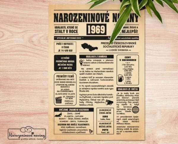 Narozeninové noviny 1969 - jednostranné - Obrázek 7