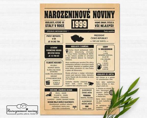 Narozeninové noviny 1999 - jednostranné - Obrázek 6