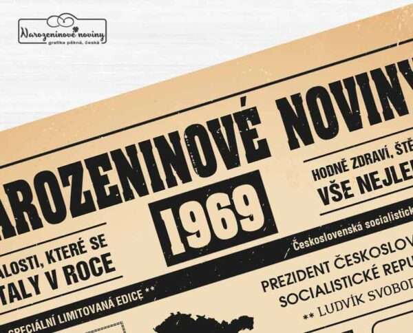 Narozeninové noviny 1969 - jednostranné - Obrázek 3