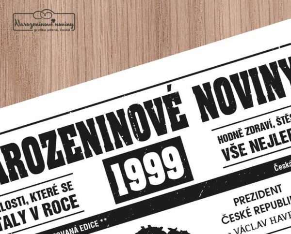Narozeninové noviny 1999 - jednostranné - Obrázek 3