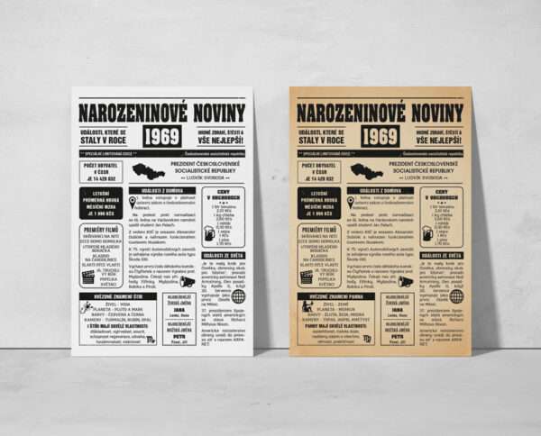 Narozeninové noviny 1969 - jednostranné - Obrázek 6