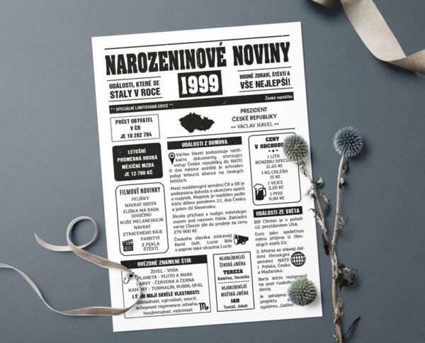 Narozeninové noviny 1999 - jednostranné - Obrázek 5