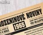 Detail noviny k narozeninám 1965