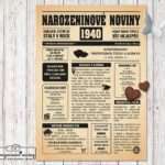 Narozeninové noviny 1940 - jednostranné