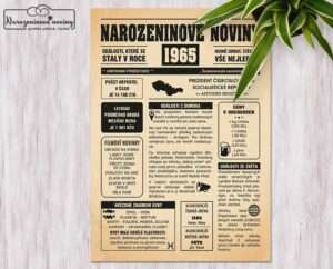 Noviny k narozeninám 1965
