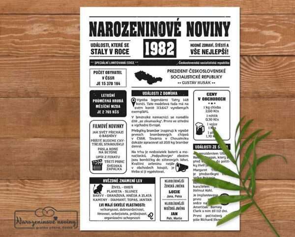 Narozeninové noviny 1982 - jednostranné - Obrázek 2