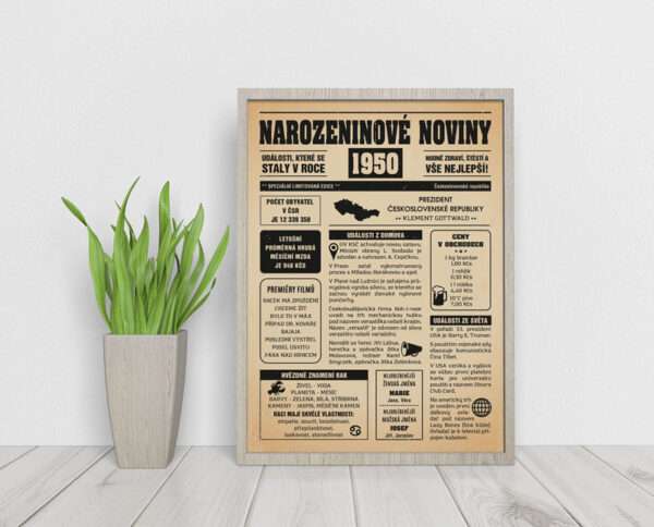 Narozeninové noviny 1950 - jednostranné - Obrázek 6
