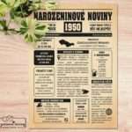 Narozeninové noviny 1950 - jednostranné
