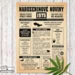 Narozeninové noviny 1975 - starý papír