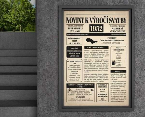 Noviny k výročí svatby - svatební noviny