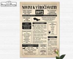 Noviny k výročí svatby - svatební noviny