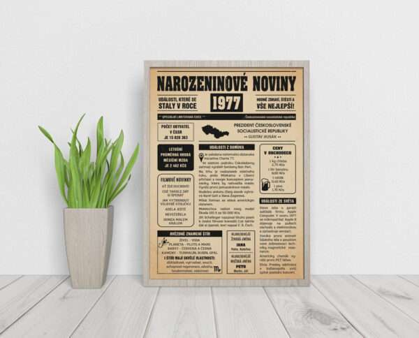 Narozeninové noviny 1977