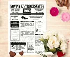 Noviny k výročí svatby - svatební noviny