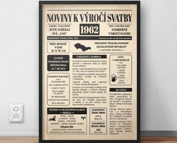 Noviny k výročí svatby - svatební noviny