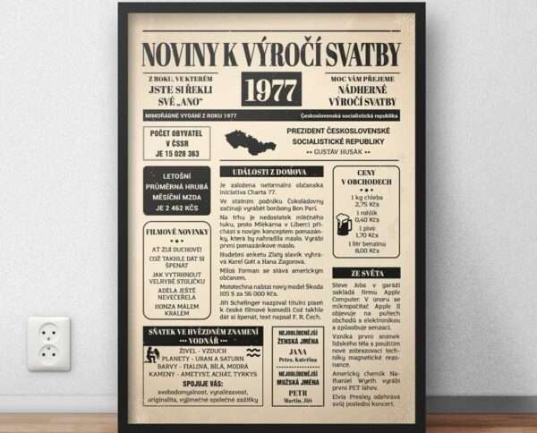 Noviny k výročí svatby - svatební noviny