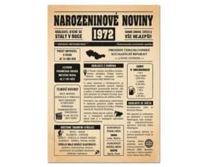 Narozeninové noviny 1972