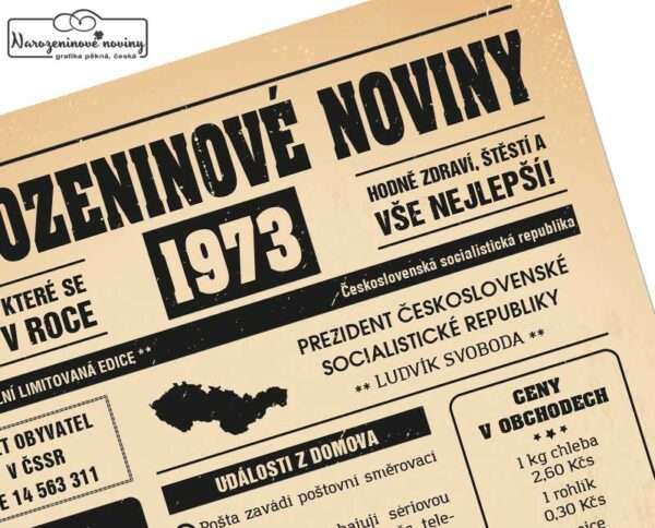 Narozeninové noviny 1973