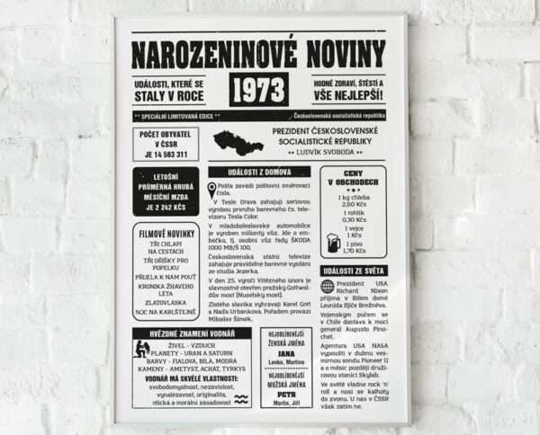 Narozeninové noviny 1973