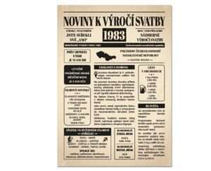 Svatební noviny 1983 - výročí svatby