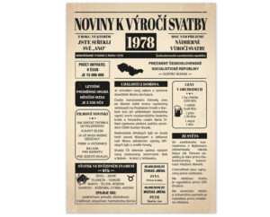 Svatební noviny 1978 - výročí svatby
