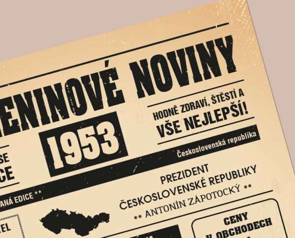 Narozeninové noviny 1953
