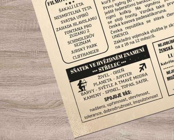 Svatební noviny 1953 - výročí svatby