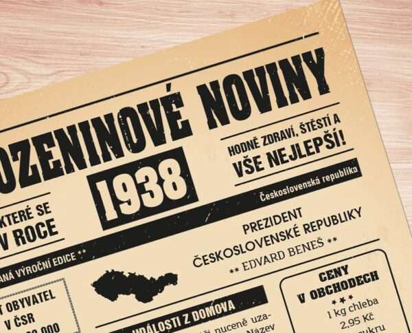 Narozeninové noviny 1938
