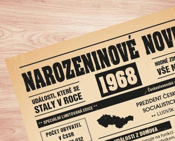 Narozeninové noviny 1968