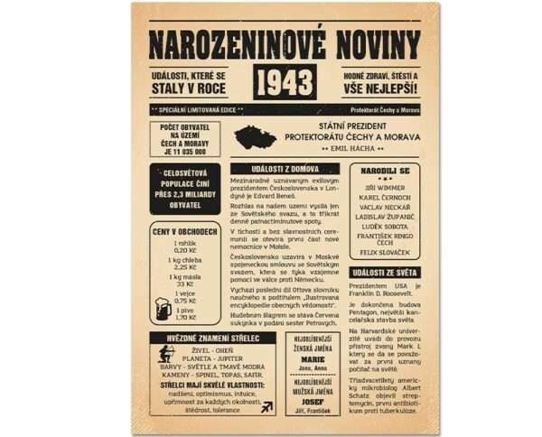 Narozeninové noviny 1943