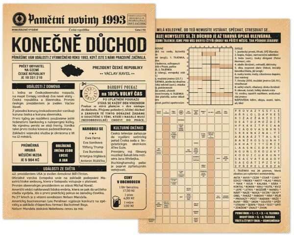 Konečně důchod 1993 - křížovky