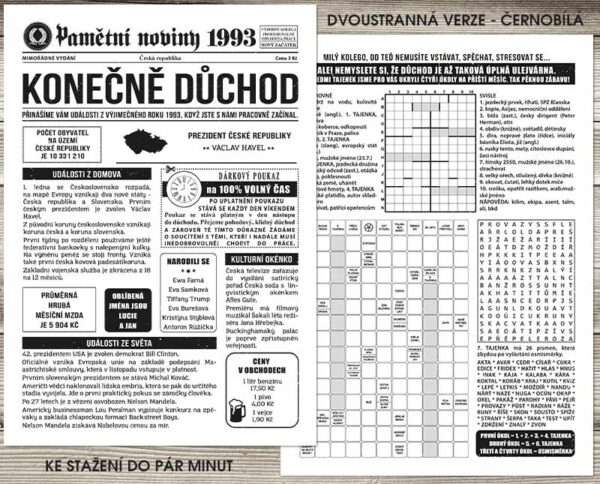 Konečně důchod 1993 - křížovky