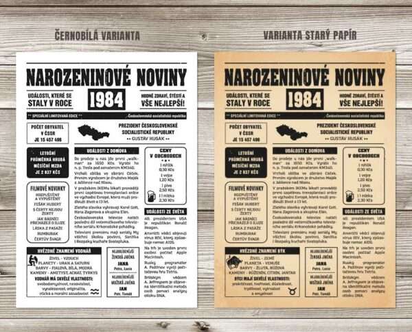 Narozeninové noviny 1984 - jednostranné - Obrázek 5