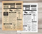 Narozeninové noviny 1955 - obě varianty