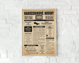 Retro narozeninové noviny 1955