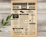 Narozeninové noviny 1945 - retro