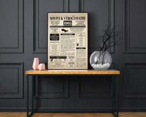 Retro noviny k výročí svatby 1965