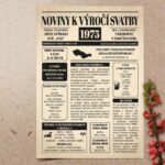 retro noviny k výročí svatby 1975
