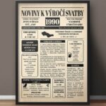 Noviny k výročí svatby 1990 - jednostranné