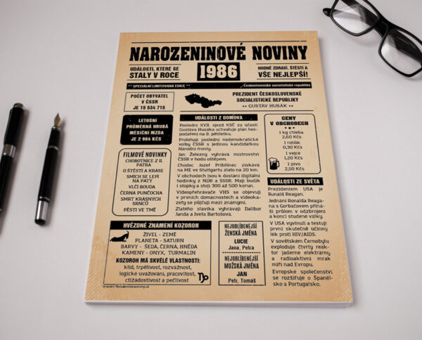 Narozeninové noviny 1986 - jednostranné - Obrázek 4