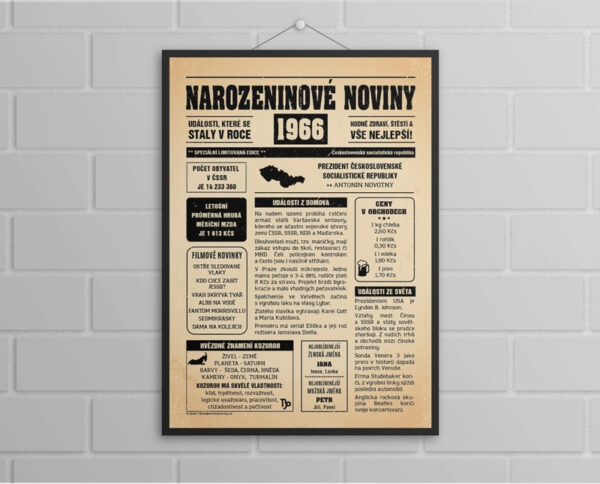 Narozeninové noviny 1966 - jednostranné - Obrázek 4